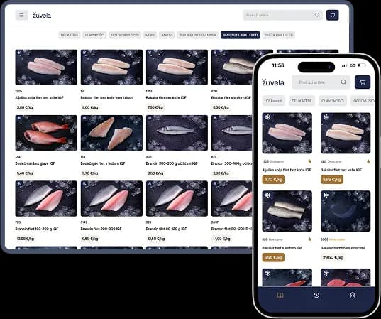 Žuvela web shop i mobilna aplikacija